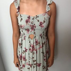 Altard State Floral Dress with Cut Out